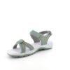 Olivgrön sport sandal med 3 velcroremmar