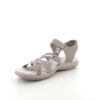 Elegant beige sandal från Skechers med elastiska remmar