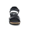 Svart skinnsandal från Green Comfort med kilklack