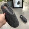 Låga grå tofflor i ull från Green Comfort