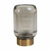 LED-lampa med rillor – Modern och elegant i grått glas
