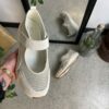 Vit ballerina från Green Comfort med hålfotsstöd och kardborreband