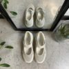 Vit ballerina från Green Comfort med hålfotsstöd och kardborreband