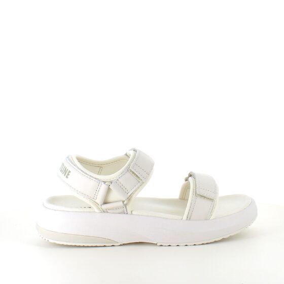 Vit Gaitline-sandal med rullsula