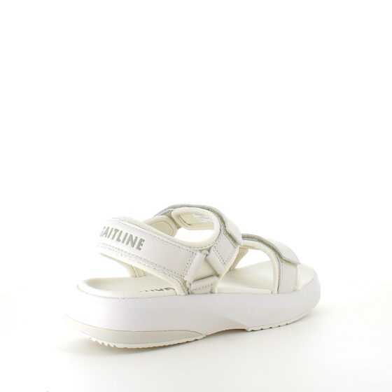 Vit Gaitline-sandal med rullsula