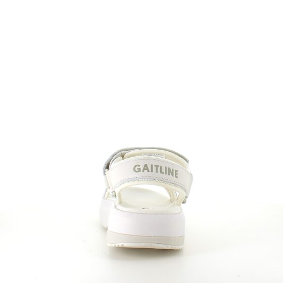 Vit Gaitline-sandal med rullsula