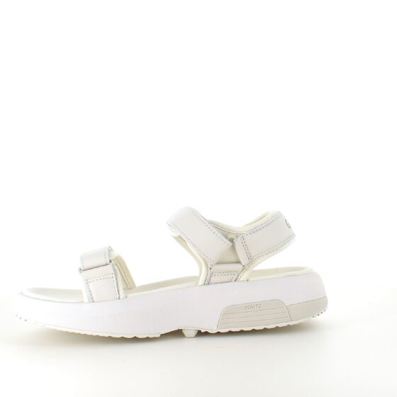 Vit Gaitline-sandal med rullsula