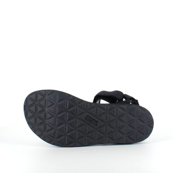 Svart Teva-sandal i enkel design med hålfotsstöd