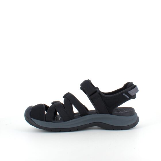 Svart stängd Teva Tirra sandal med hålfotsstöd
