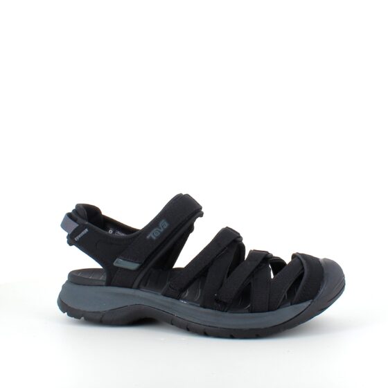 Svart stängd Teva Tirra sandal med hålfotsstöd