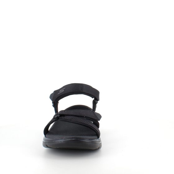 Skechers sandal med hålfotsstöd och 3 justerbara remmar i svart