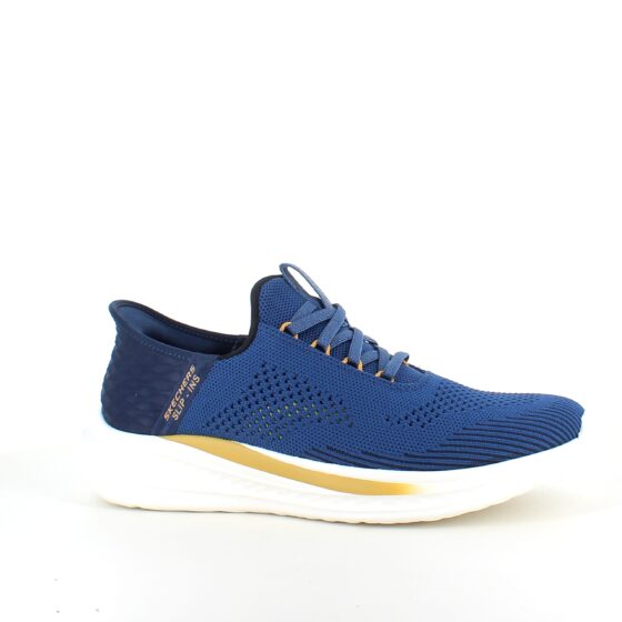 Blå herr Slip-ins från Skechers med hålfotsstöd