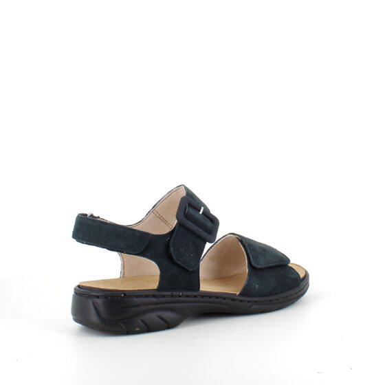 Rieker sandal i marinblå mocka