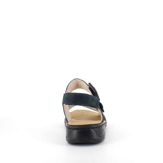 Rieker sandal i marinblå mocka
