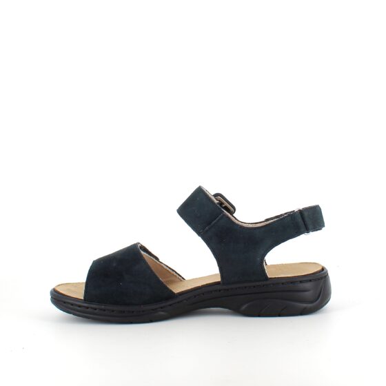 Rieker sandal i marinblå mocka