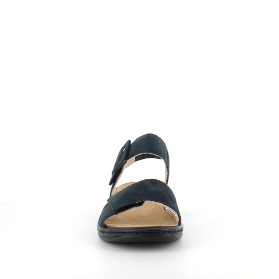 Rieker sandal i marinblå mocka