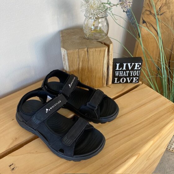 Svart herrvandalsandal från Whistler med bra hålfotsstöd