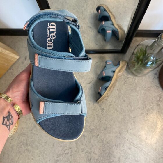 Blå Green Comfort sandaler för dig som går och står många timmar
