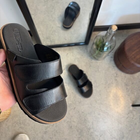 Svart Green Comfort biosandal med bra hålfotsstöd