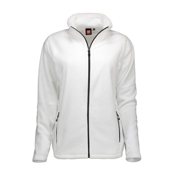 Nybo Vit Dam Skjortor & Outdoor Microfleece Cardigan, Antipilling, Lätt Figursydd