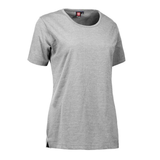 Nybo Grå Melange Dam Prowear T-Shirt, Slitstark, Formstabil, Figursydd