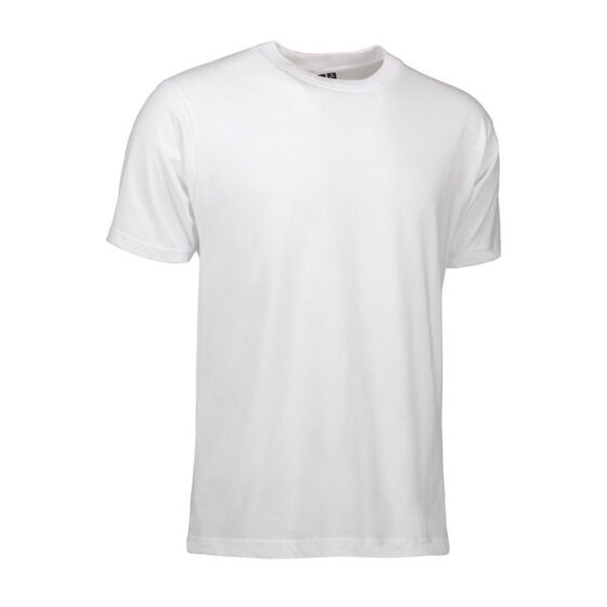 Nybo Vit Herr Basic T-Shirt, Klassisk Modell, Formfast