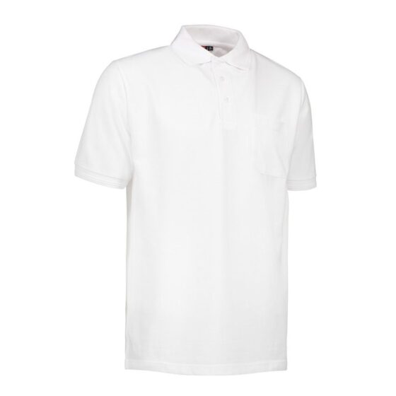 Nybo Vit Herr Prowear Polo, Slitstark, Bröstficka