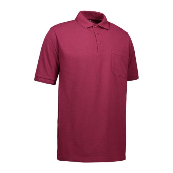 Nybo Bordeaux Herr Prowear Poloshirt, Slitstark, Bröstficka