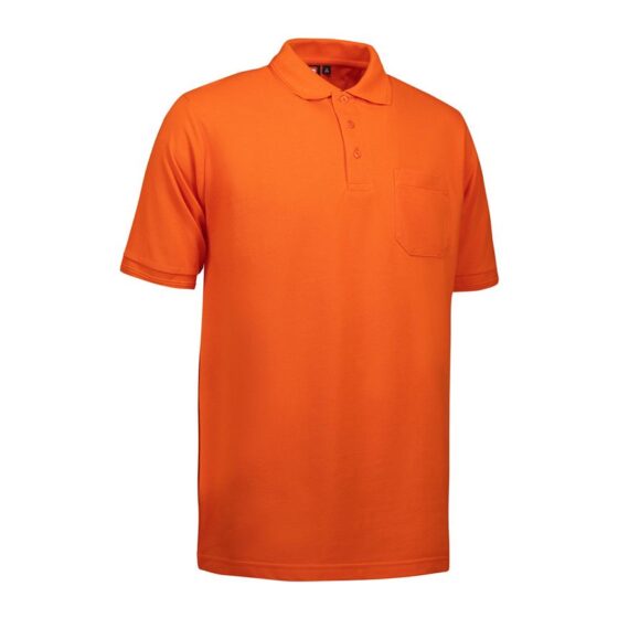 Nybo Orange Herr Prowear Pikétröja, Slitstark, Bröstficka