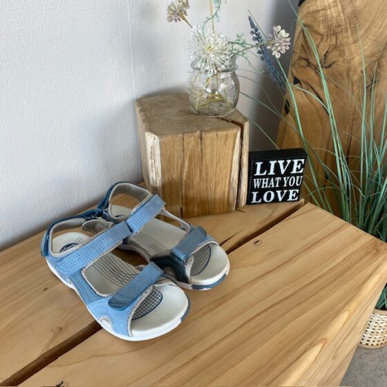 Blå Corsica sandal från Green Comfort med bra fotvalvsstöd
