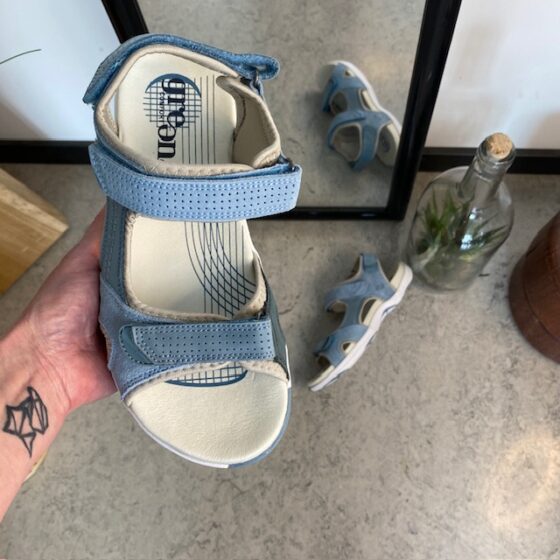Blå Corsica sandal från Green Comfort med bra fotvalvsstöd