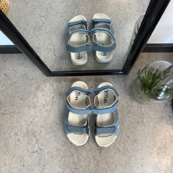 Blå Corsica sandal från Green Comfort med bra fotvalvsstöd