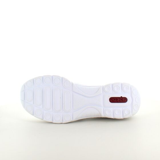 Vita Rieker slip-on sneakers med silverdetaljer