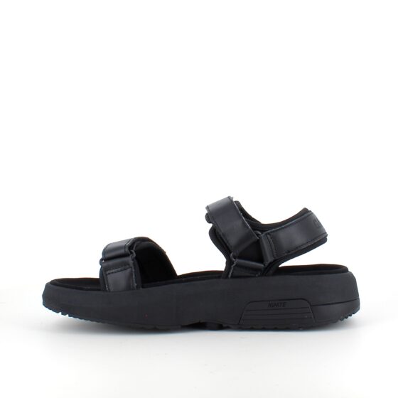 Svart Gaitline sandal med rullsula