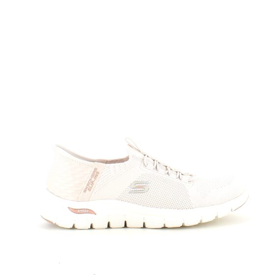 Beige Skechers slip-ins med hålfotsstöd