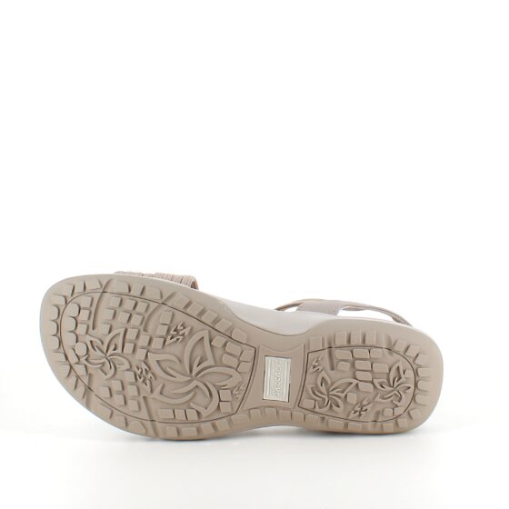 Beige Skechers sandal med elastiska remmar