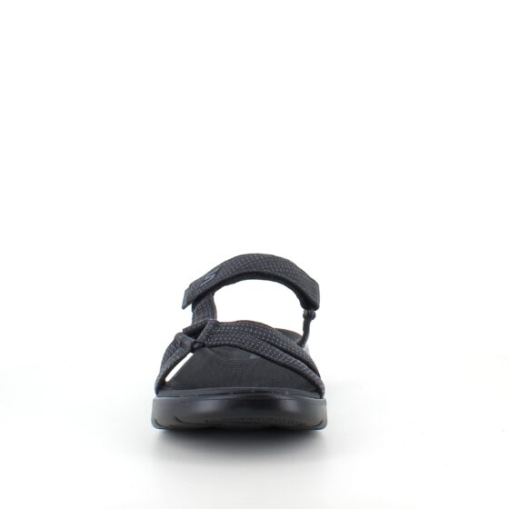 Svart Skechers GOwalk sandal, bred modell