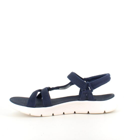 Marinblå Skechers GOwalk sandal, bred modell