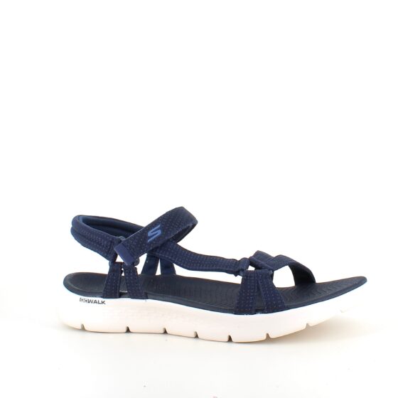 Marinblå Skechers GOwalk sandal, bred modell