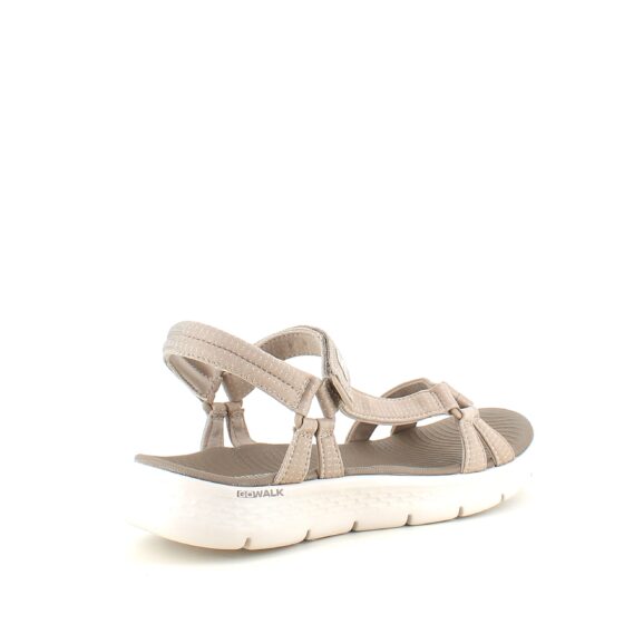 Beige Skechers GOwalk sandal, bred modell