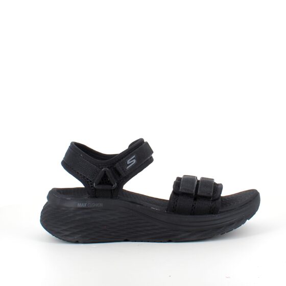 Svart Skechers Max Cushioning Elite 2.0 Sandal med bra hålfotsstöd