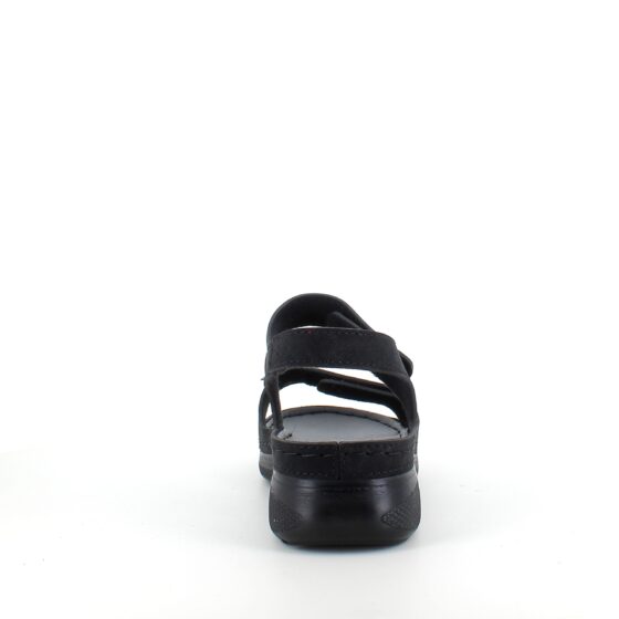 Svart sandal med två justerbara remmar