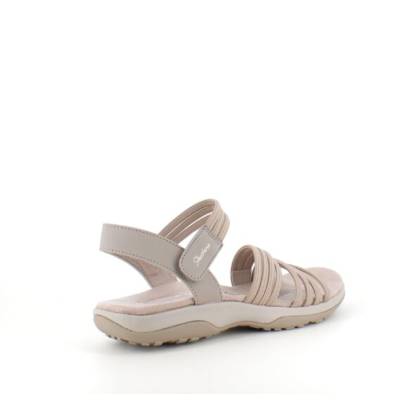 Beige Skechers sandal med elastiska remmar