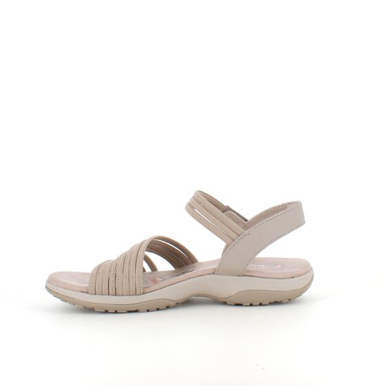 Beige Skechers sandal med elastiska remmar