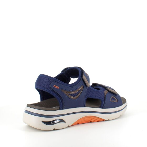 Marinblå Skechers herrsandaler med hålfotsstöd
