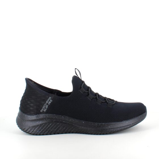 Svarta Skechers Slip-Ins med stretchöverdel