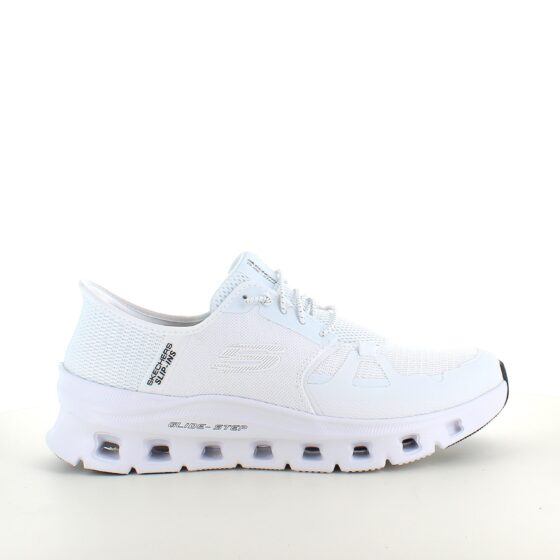 Vita Skechers Slip-Ins skor med mycket stötdämpning