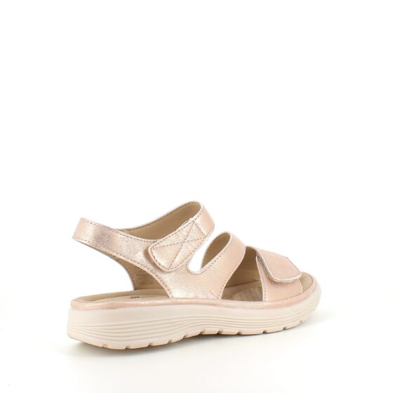 Bekväm Guld Sandal med 3 kardborreband