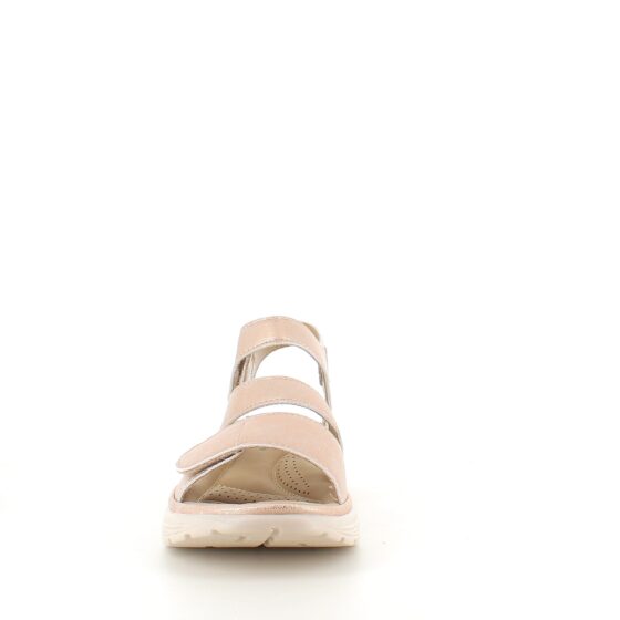 Bekväm Guld Sandal med 3 kardborreband