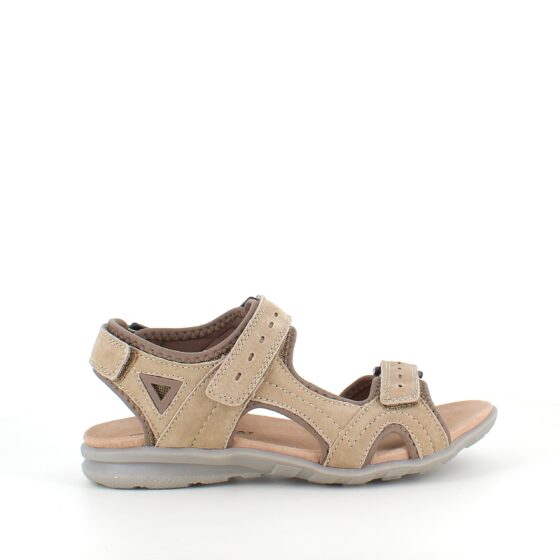 Beige och grå sporty sandal – komfort, stöd och ett naturligt utseende i ett